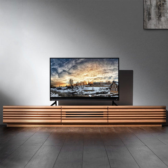 幅210cm］ アルダー無垢 国産 完成品 テレビ台 ロータイプ *ダリア-TG