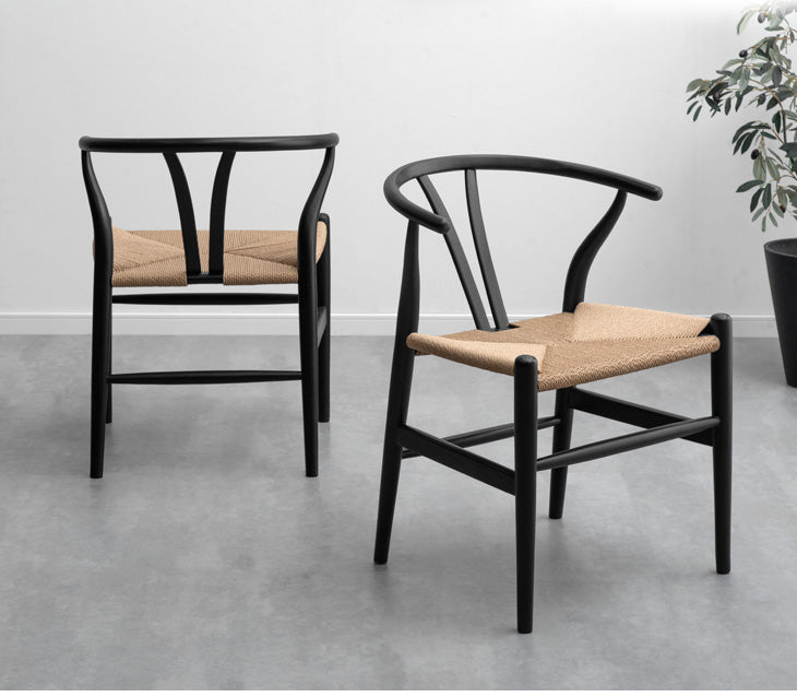 2脚セット］北欧モダンスタイル ダイニングチェア 完成品 天然木