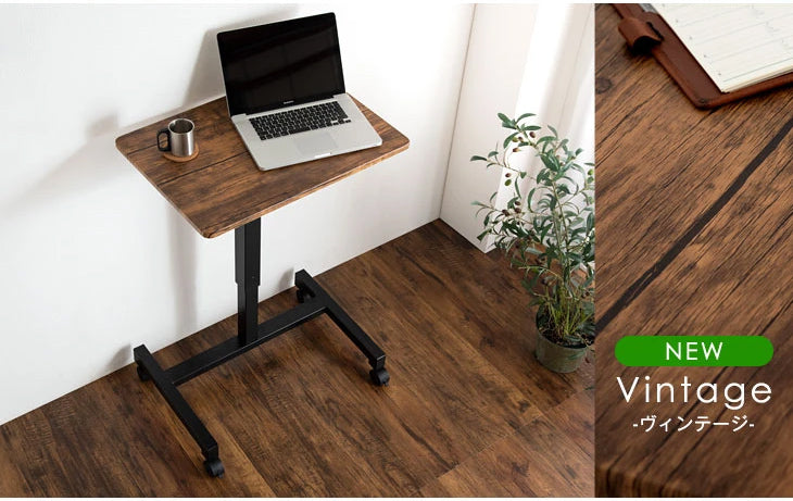 幅70cm］ 片手で楽々ワンタッチ昇降式 スタンディングデスク 伸縮 ガス