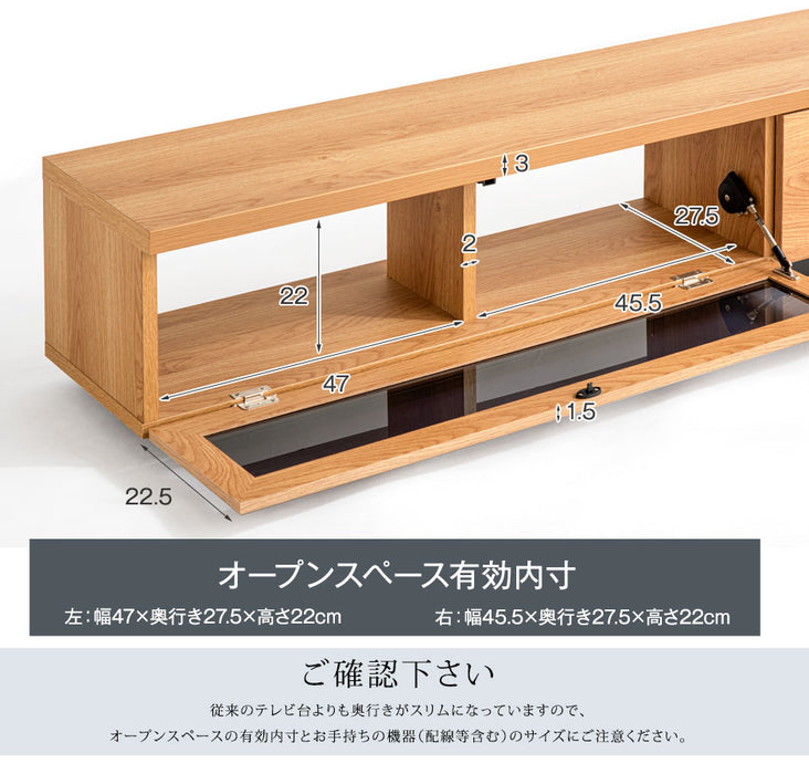 幅180cm］テレビ台 奥行き30cm 国産 完成品 ロータイプ 引き出し 木製