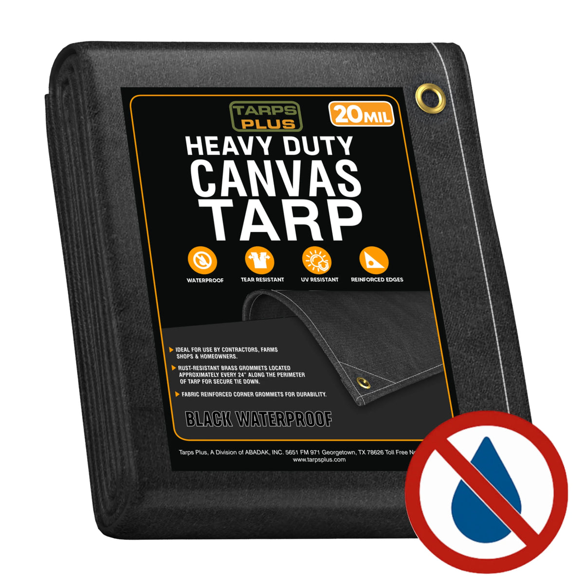 Waterproof_Black_Canvas_Tarps_