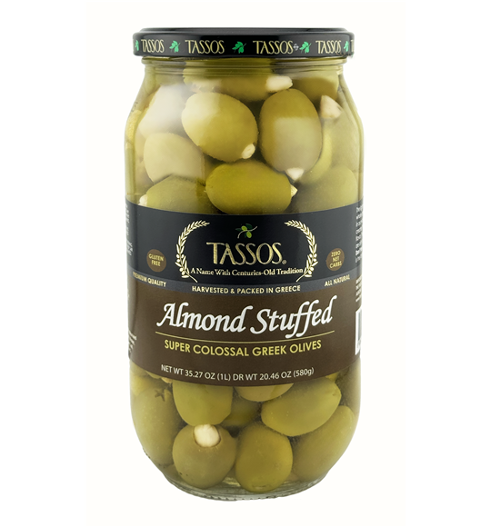 Almond Stuffed Super Colossal Olives | Tassos