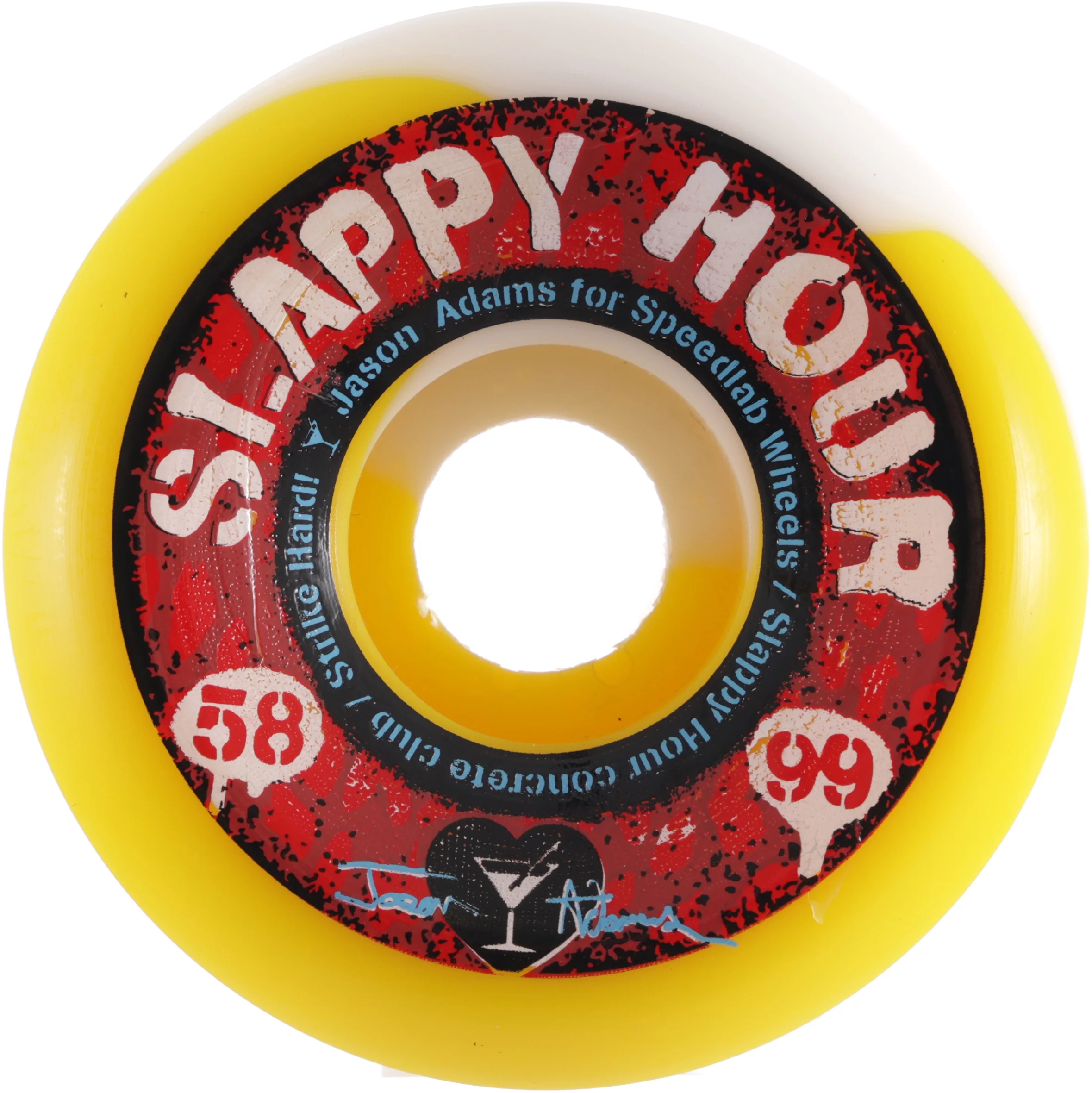 Speedlab Jason Adams Pro Slappy Hour Skateboard Wheels - white