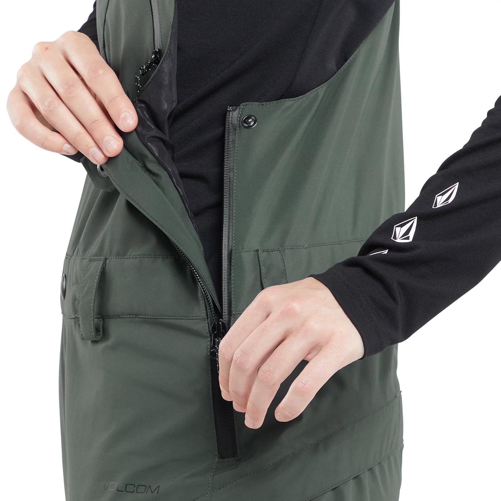 Volcom Women's Elm Stretch GORE-TEX Bib Overall Pants - eucalyptus