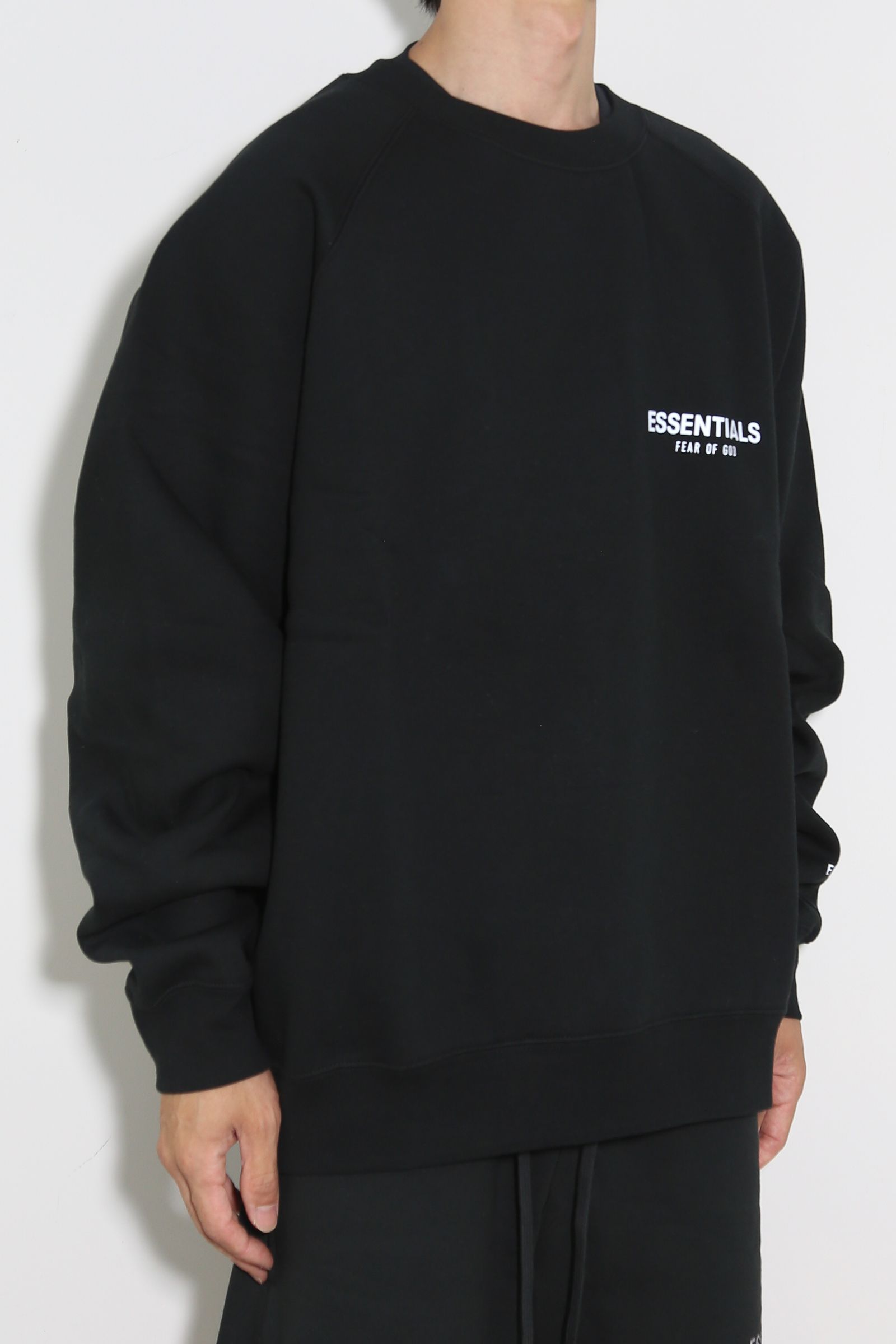 FOG ESSENTIALS - 21FW 1POINT LOGO CREW SWEAT SHIRTS / ブラック | Tempt