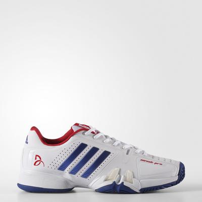Adidas Mens Novak Pro Barricade Tennis Shoes - White/Blue