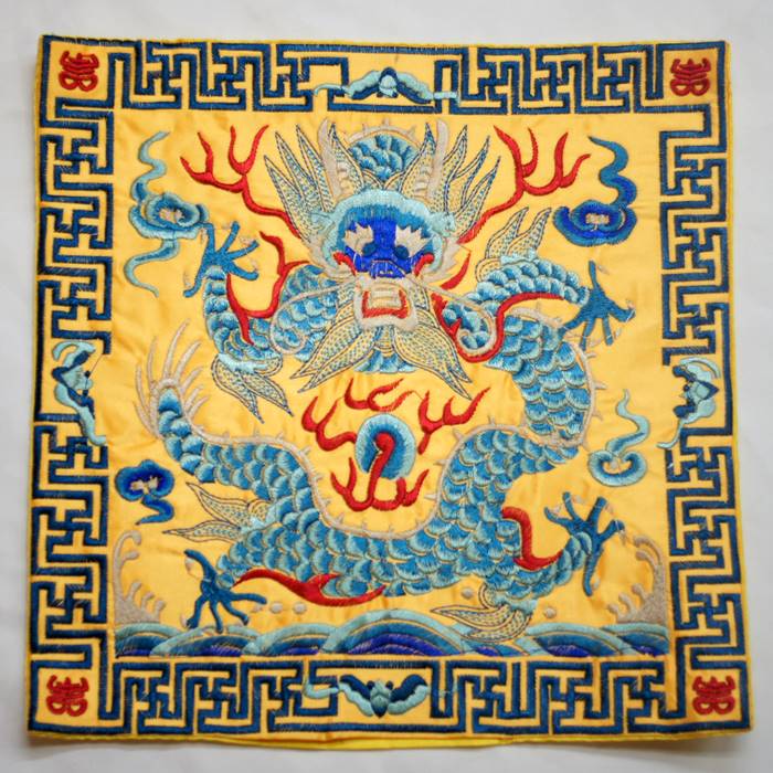中華 刺繍 マット五爪龍 模様 色柄6 - 横浜中華街天宝堂本店