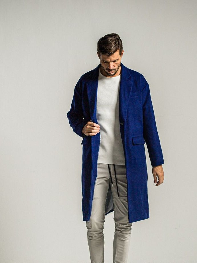 RESOUND CLOTHING - Keith OVER COAT / チェスターコート / ブルー | BRYAN