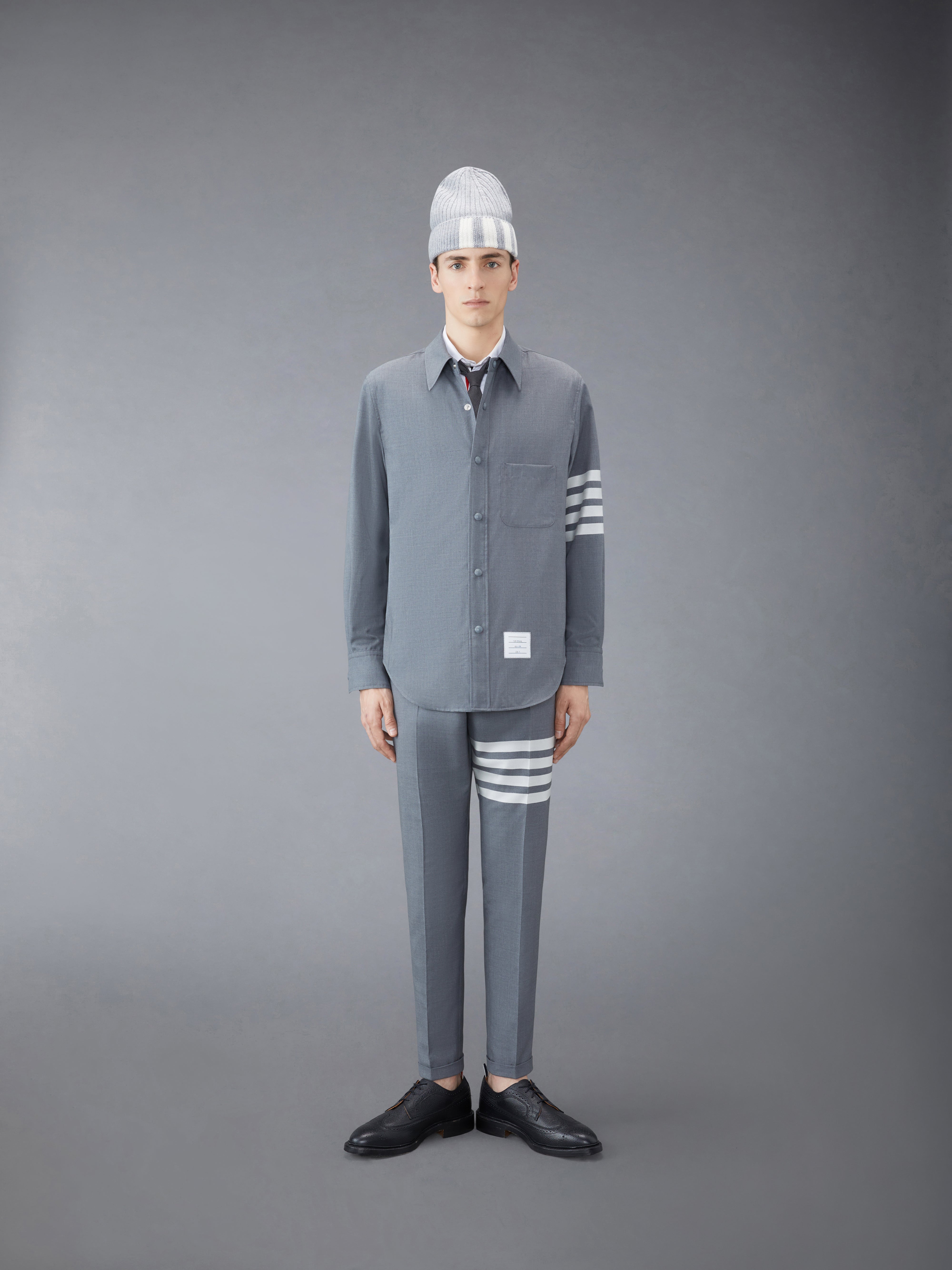 平織り 4BAR シャツ ジャケット | Thom Browne