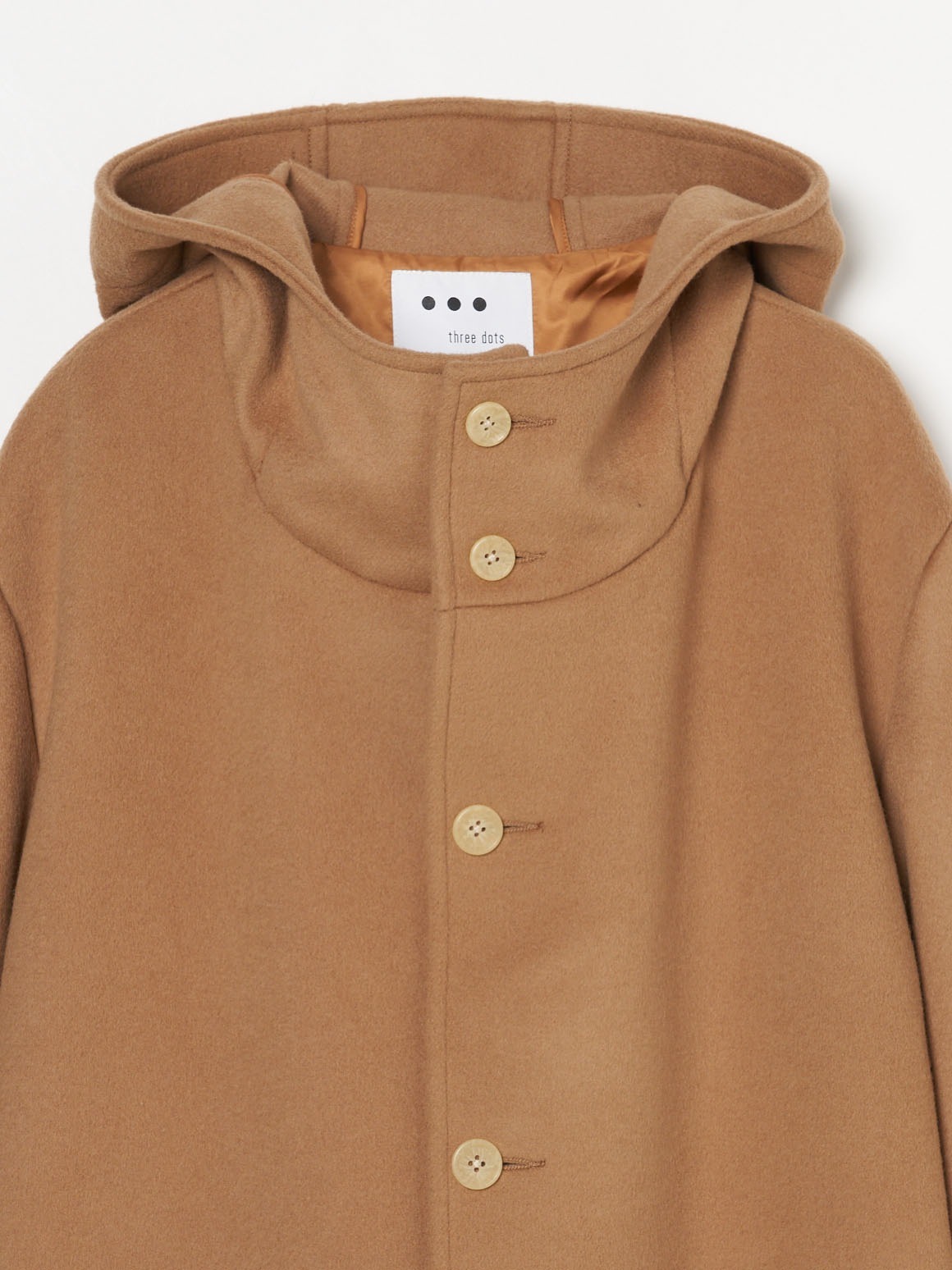 Wool beaver hooded coat｜スリードッツ オフィシャルオンラインショップ