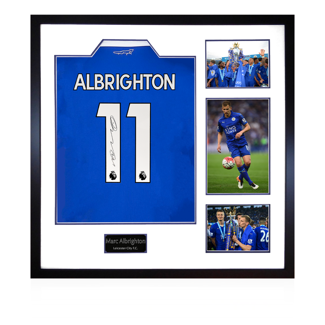 Marc Albrighton Signed Leicester City Elite Frame – The Fan Cave