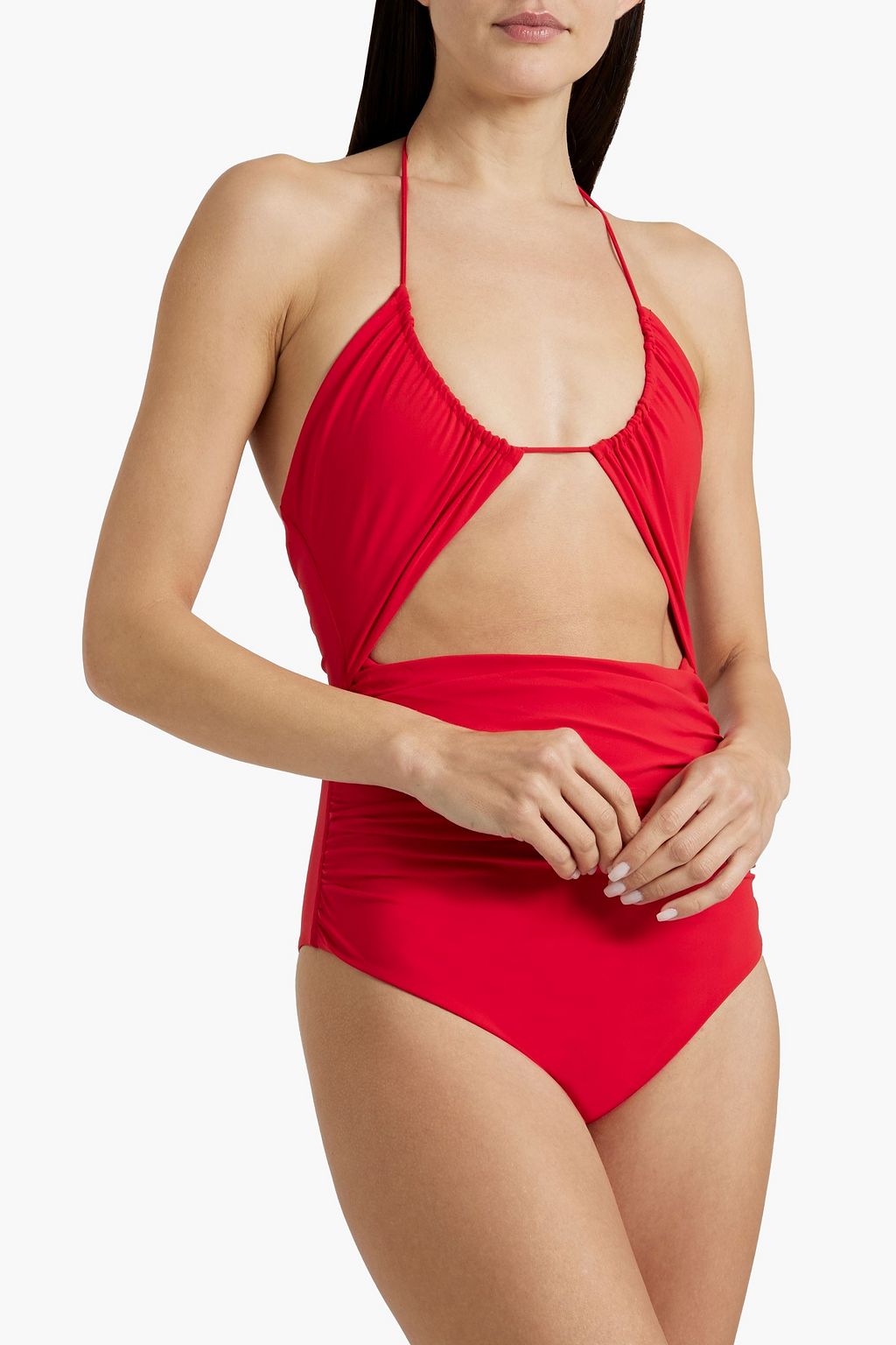 MAGDA BUTRYM Cutout halterneck swimsuit | THE OUTNET