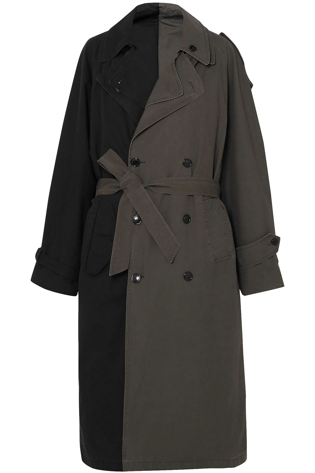VETEMENTS Reversible two-tone woven trench coat | THE OUTNET