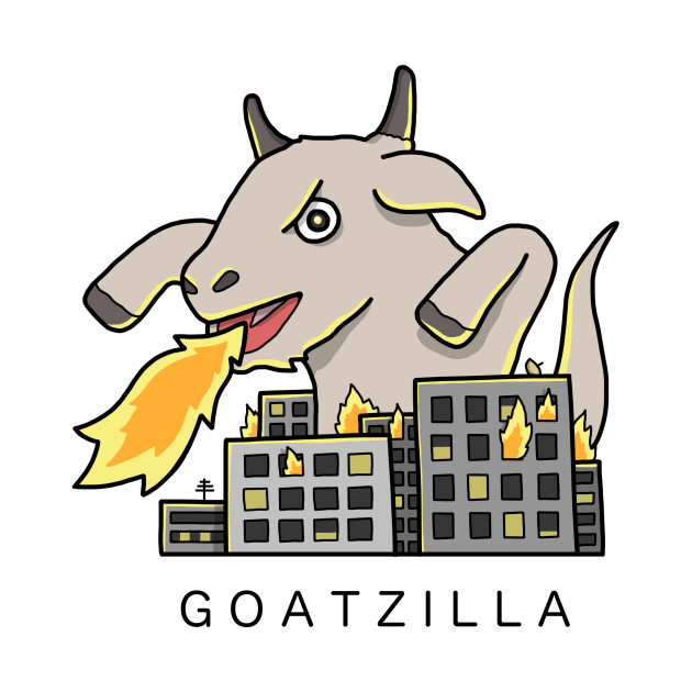 GOATZILLA - Godzilla T-Shirt by Roger Haus - The Shirt List