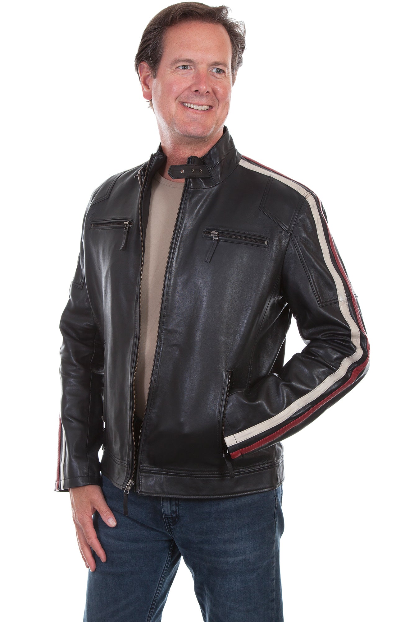 Scully Mens Black Lamb Leather Riding Jacket – The Western Company