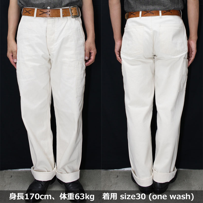 マットソンズ 【#62704 PW41タイプ ヘリンボーンワークパンツ ＜オフ