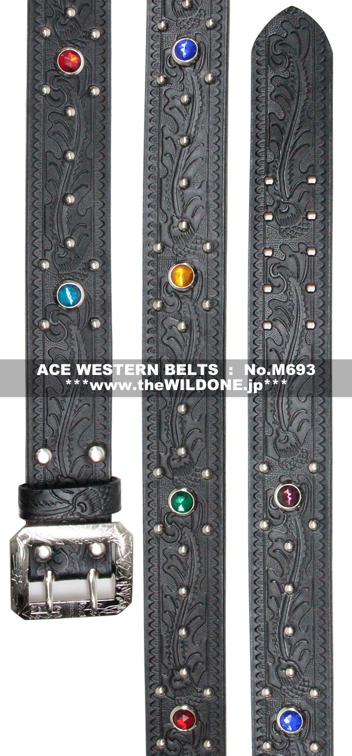 ACE WESTERN BELTS 【Style No. 693 - STYLE1930's 43mm ＜BLACK
