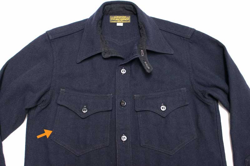 フリーホイーラーズ 【US NAVY オフィサーシャツ ＜ネイビー コットン