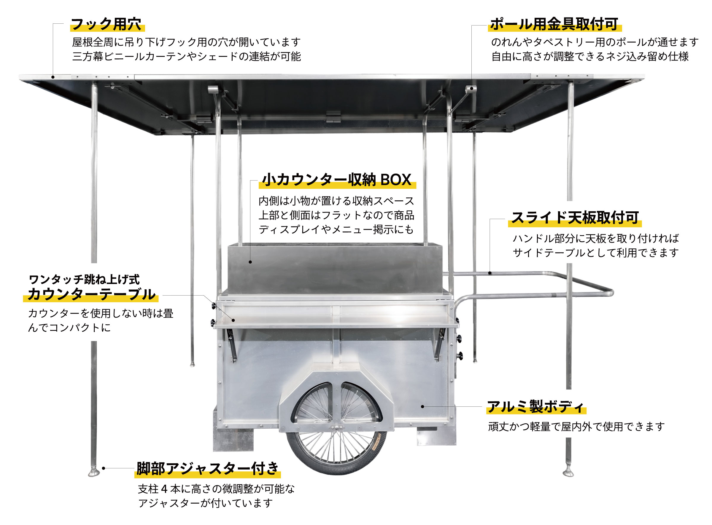 出店用 アルミ屋台 出店用アルミ屋台