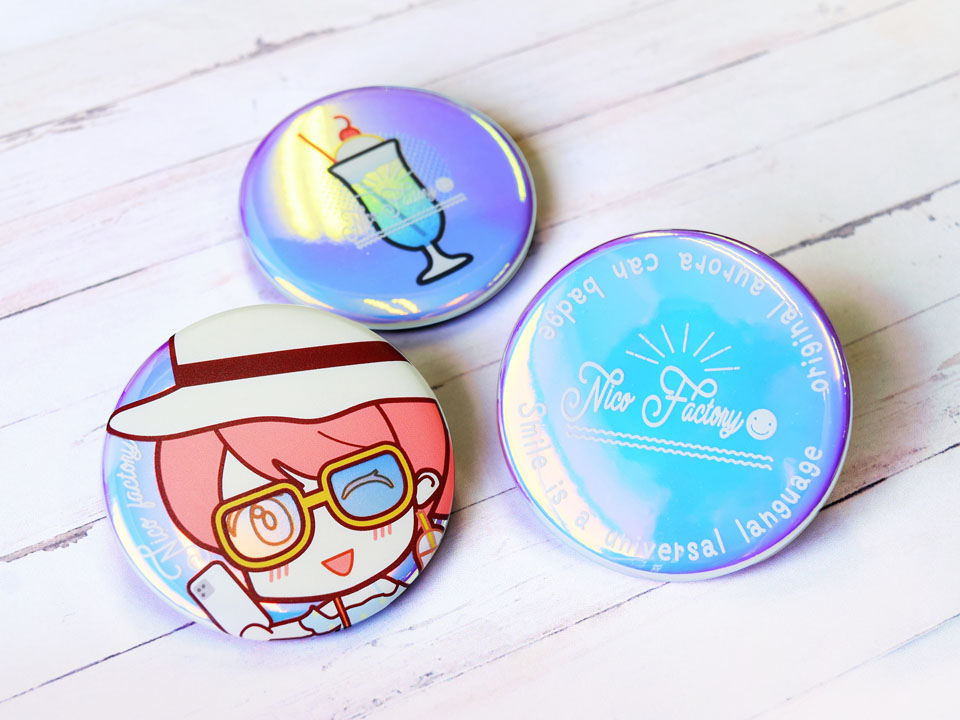 オーロラ缶ミラー｜オリジナルグッズ製作 NICO FACTORY