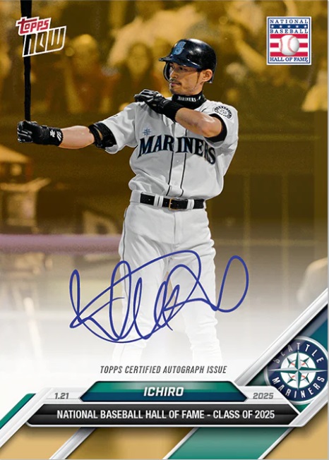 イチローさんが日本人初の米野球殿堂に選出！ あのポーズで「TOPPS NOW
