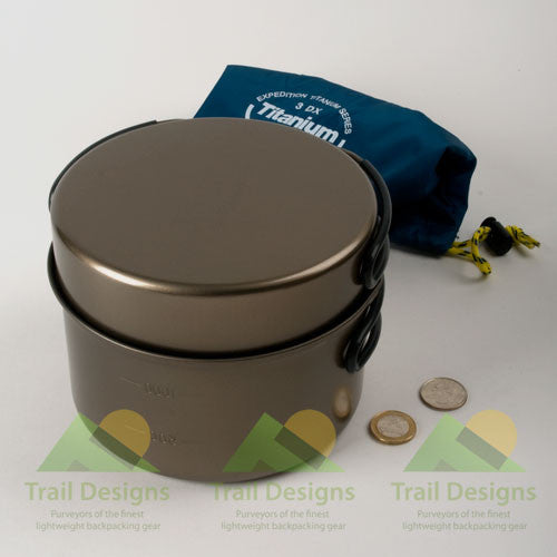 Evernew Titanium Non-Stick1300ml Pot Set (ECA418) – Trail Designs