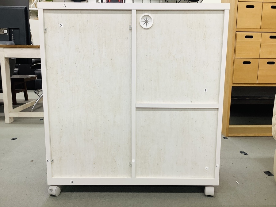 ニトリ カウンターワゴン レンジ台 リズバレー ナチュラルホワイト入荷
