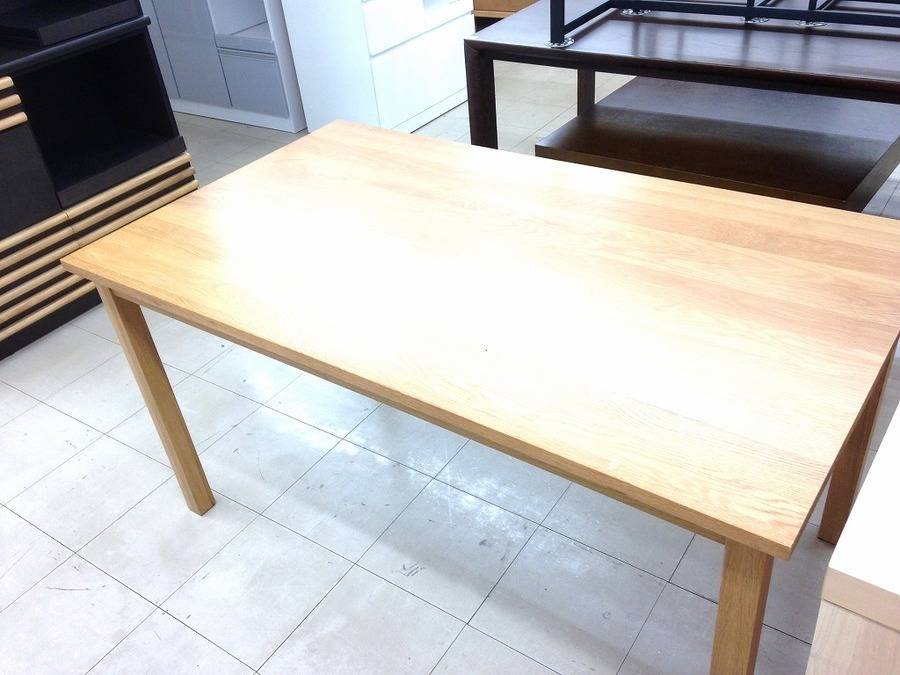 発送不可 無印良品 オーク材ダイニングテーブル 中古 140×80 埼玉中