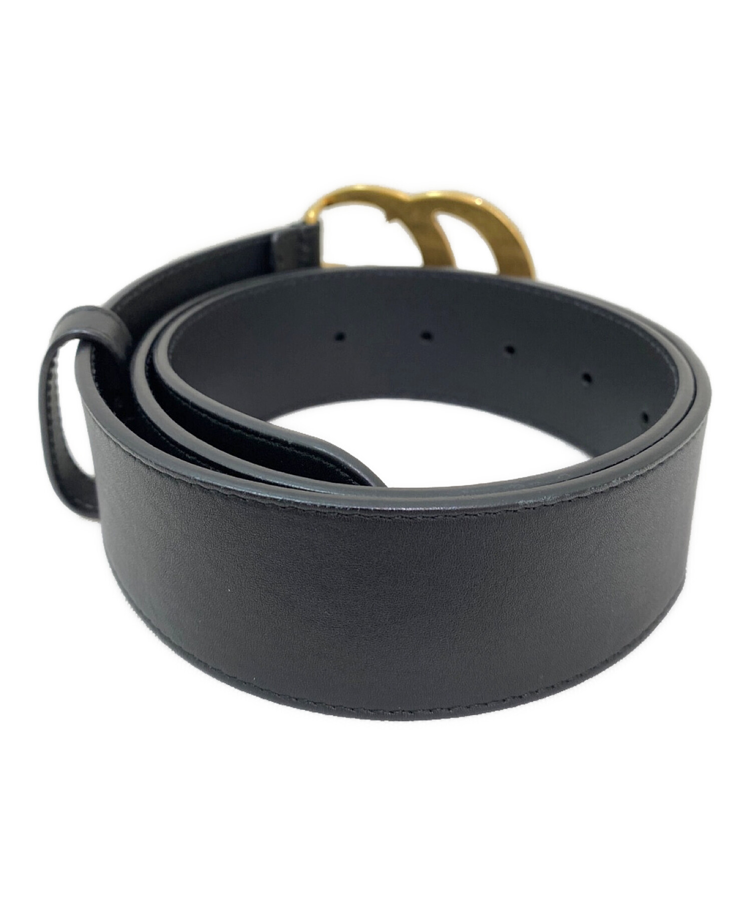 中古・古着通販】GUCCI (グッチ) ダブルGバックルレザーベルト