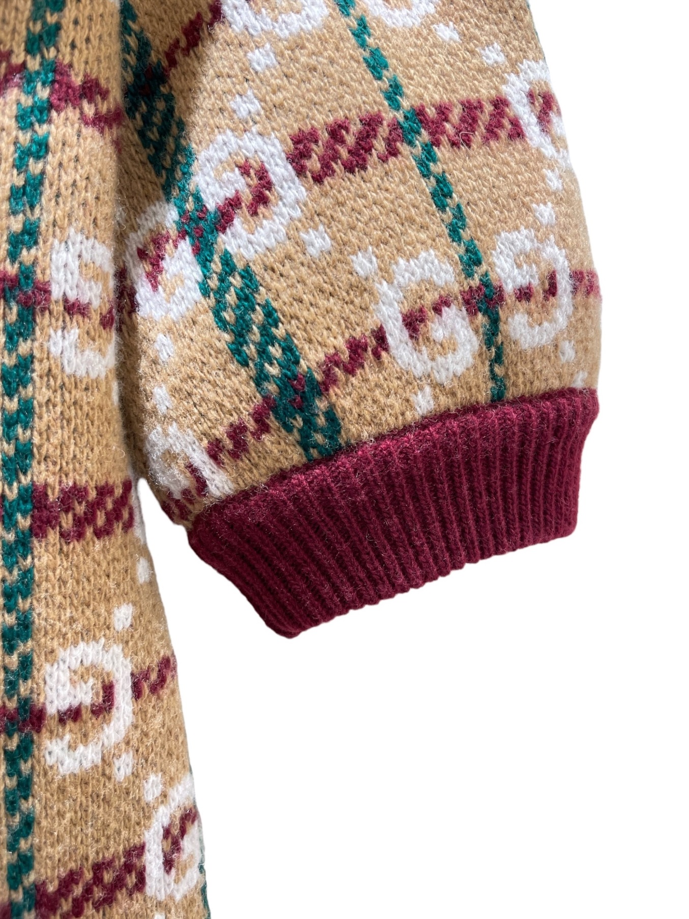 中古・古着通販】GUCCI (グッチ) GG柄ニットワンピース ブラウン
