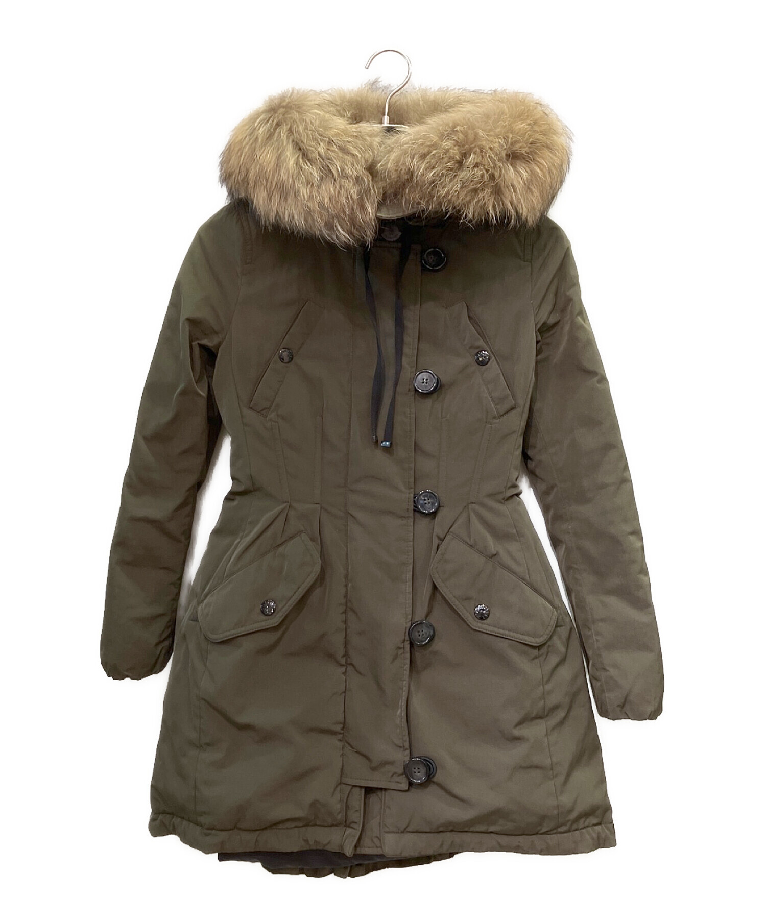 中古・古着通販】MONCLER (モンクレール) ファー付ハーフダウンコート