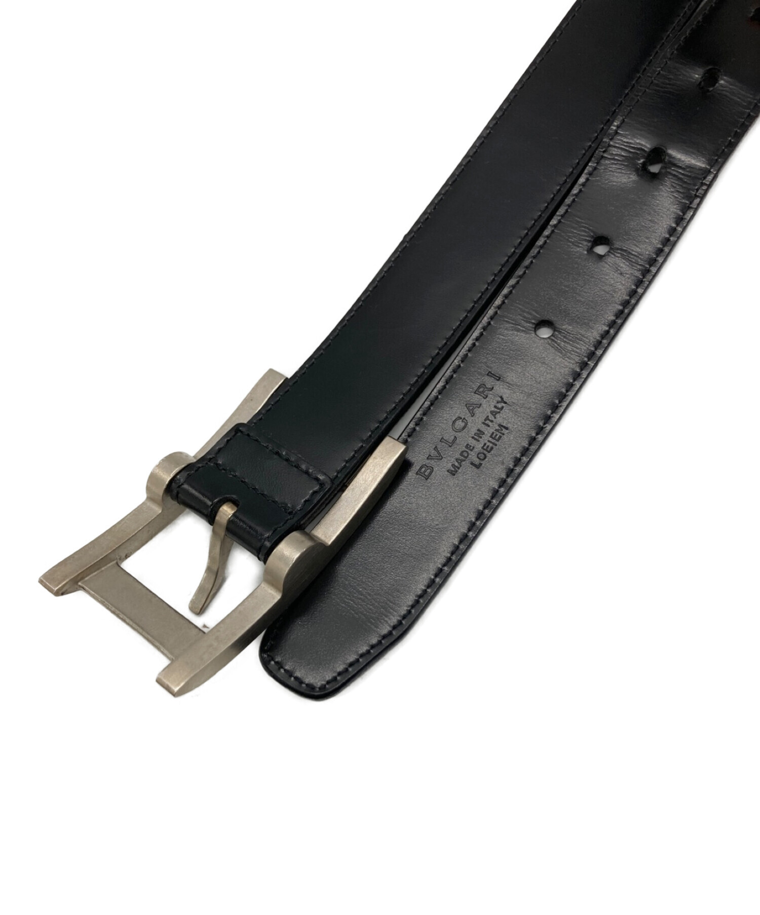 中古・古着通販】BVLGARI (ブルガリ) ロゴバックルレザーベルト