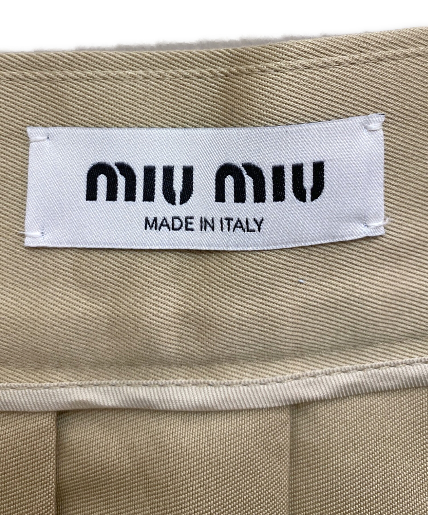 中古・古着通販】MIU MIU (ミュウミュウ) Pleated chino skirt