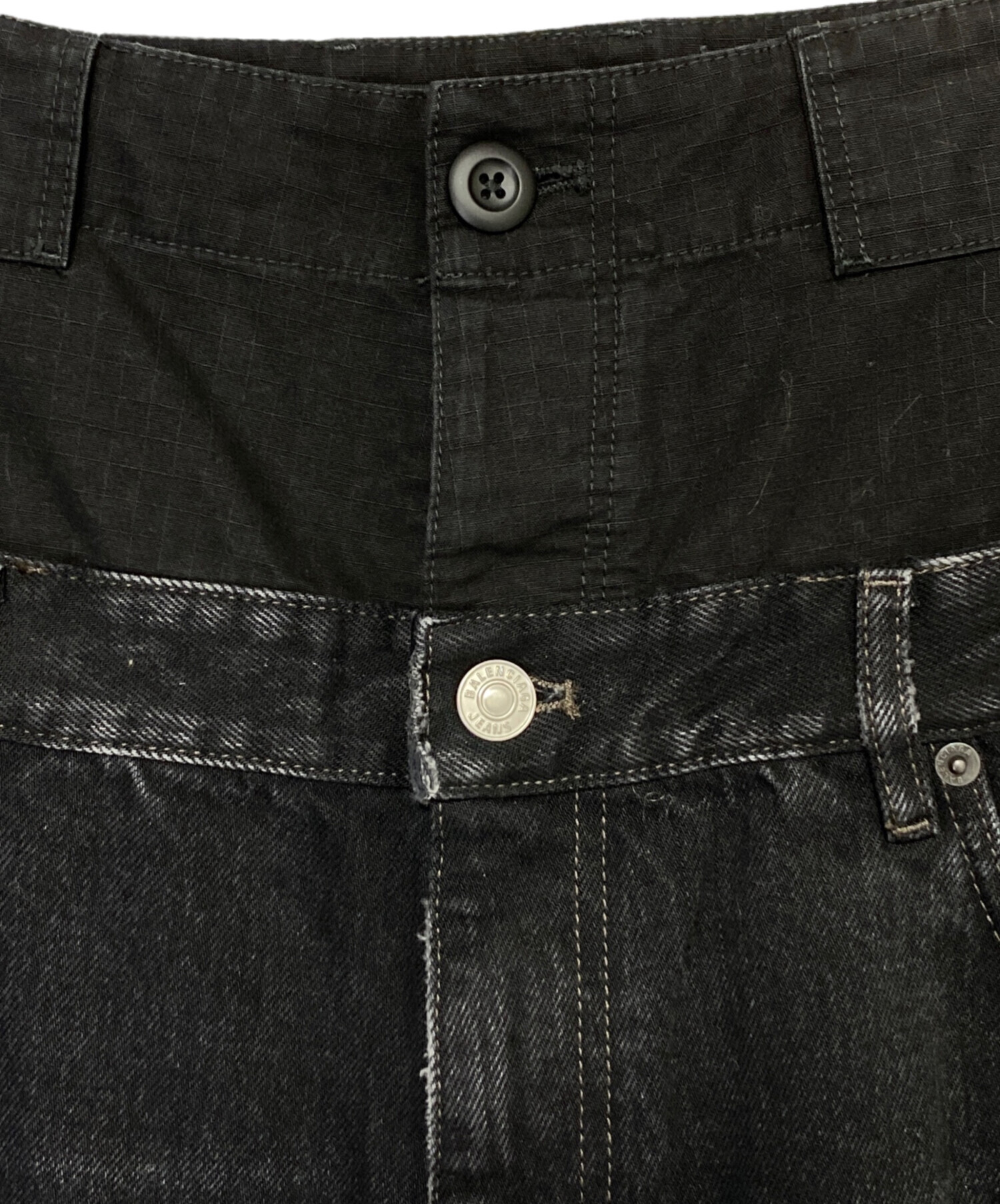 中古・古着通販】BALENCIAGA (バレンシアガ) Layered Wide Denim Pants