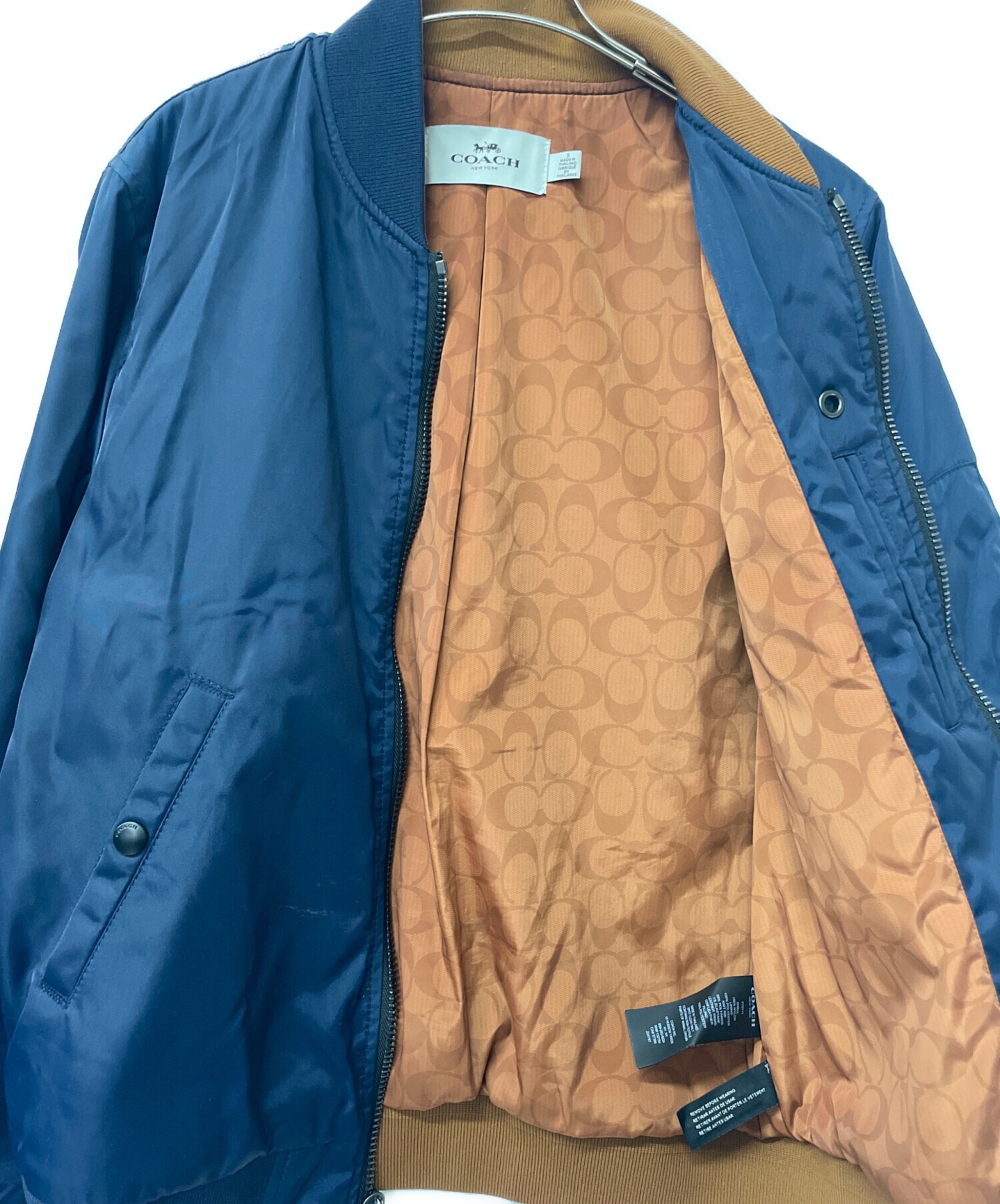 中古・古着通販】COACH (コーチ) MA-1ジャケット ネイビー サイズ:S
