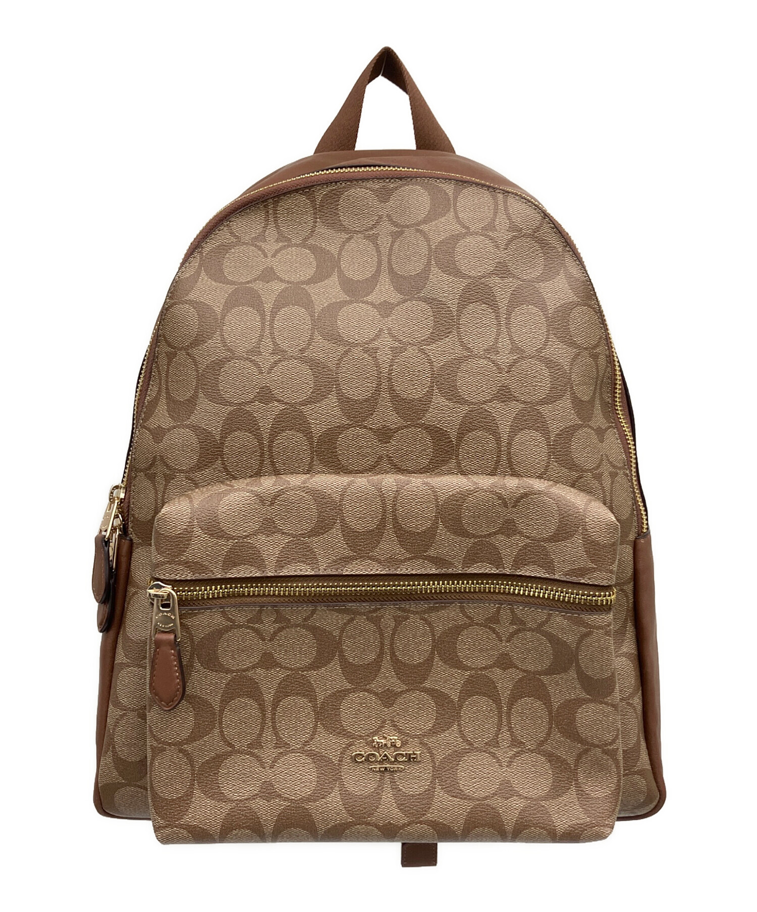 中古・古着通販】COACH (コーチ) リュック シグネチャー ブラウン