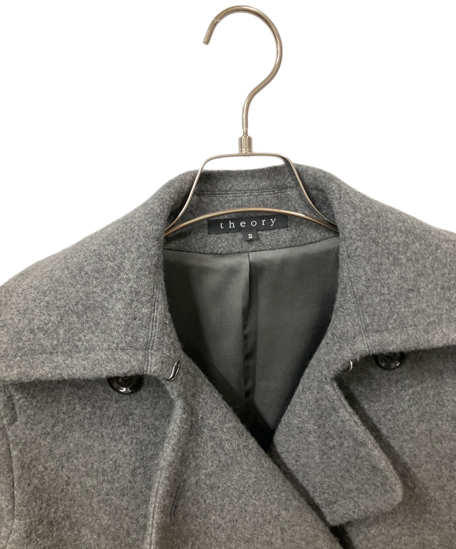 中古・古着通販】theory (セオリー) ダブルコート グレー サイズ:2
