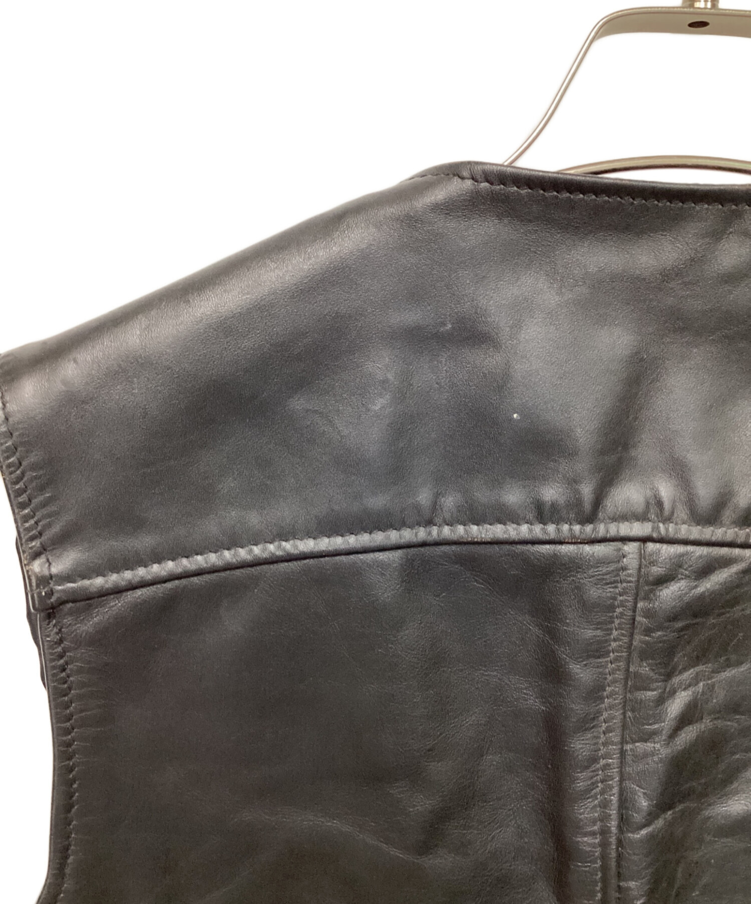 中古・古着通販】Schott (ショット) レザーベスト 424V ブラック