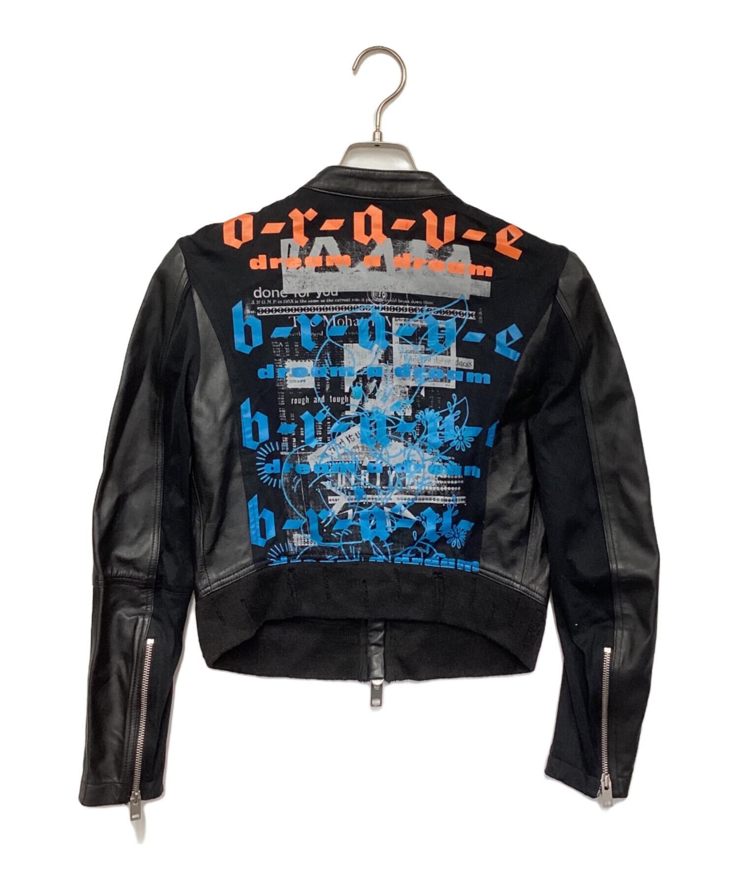 中古・古着通販】DIESEL (ディーゼル) シープスキンレザーライダース