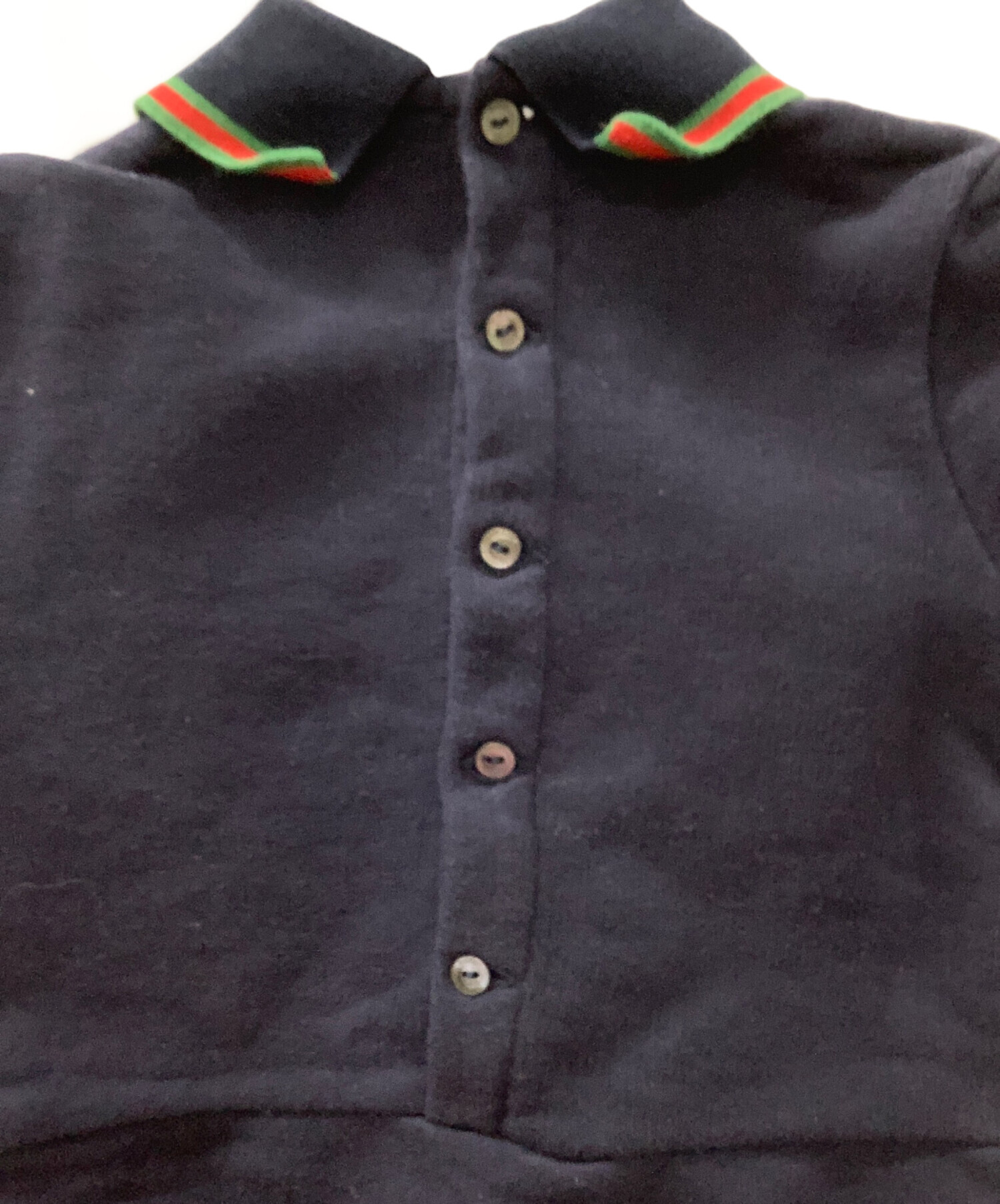 中古・古着通販】GUCCI (グッチ) 半袖ワンピース ネイビー サイズ:18