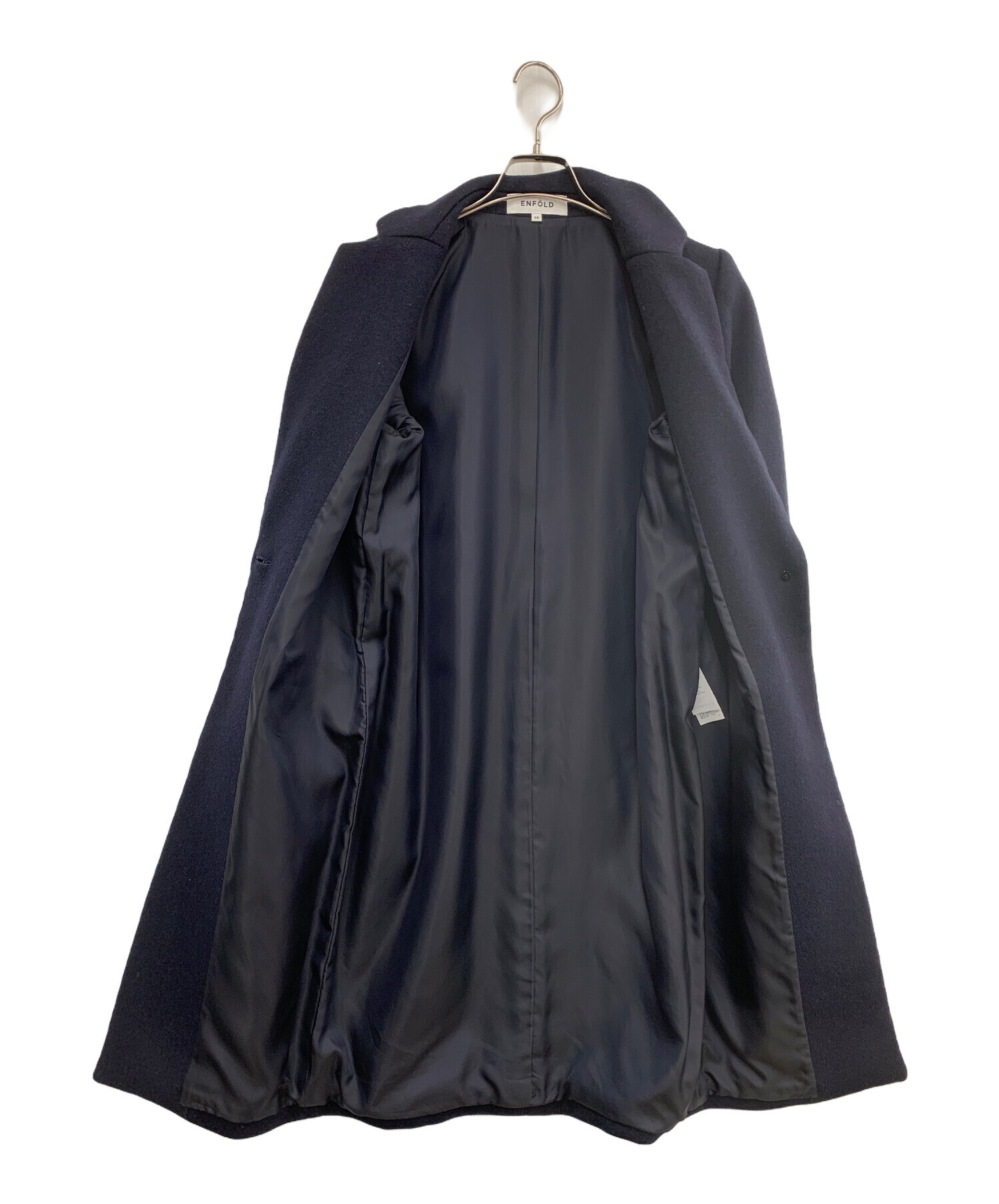 中古・古着通販】ENFOLD (エンフォルド) チェスターコート ネイビー