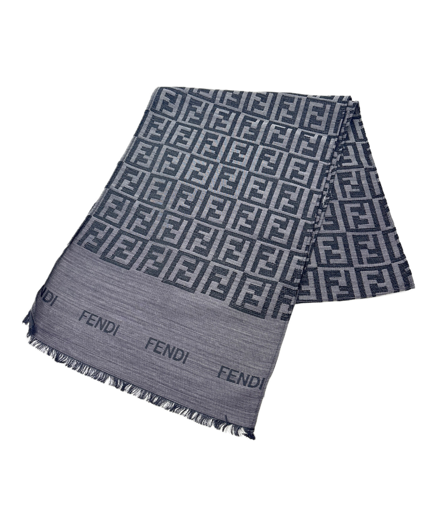 中古・古着通販】FENDI (フェンディ) マフラー / ズッカ柄 グレー