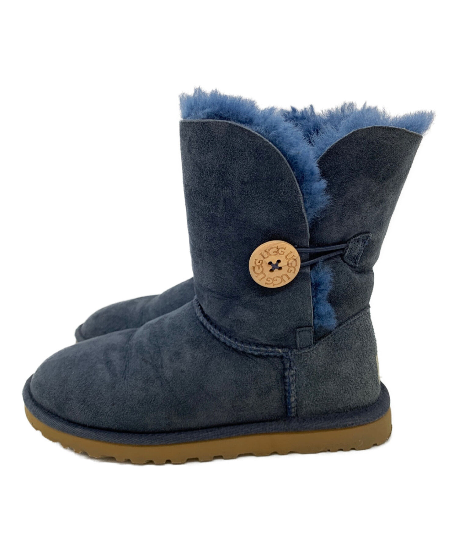 中古・古着通販】UGG (アグ) W BAILEY BUTTON ムートンブーツ ネイビー