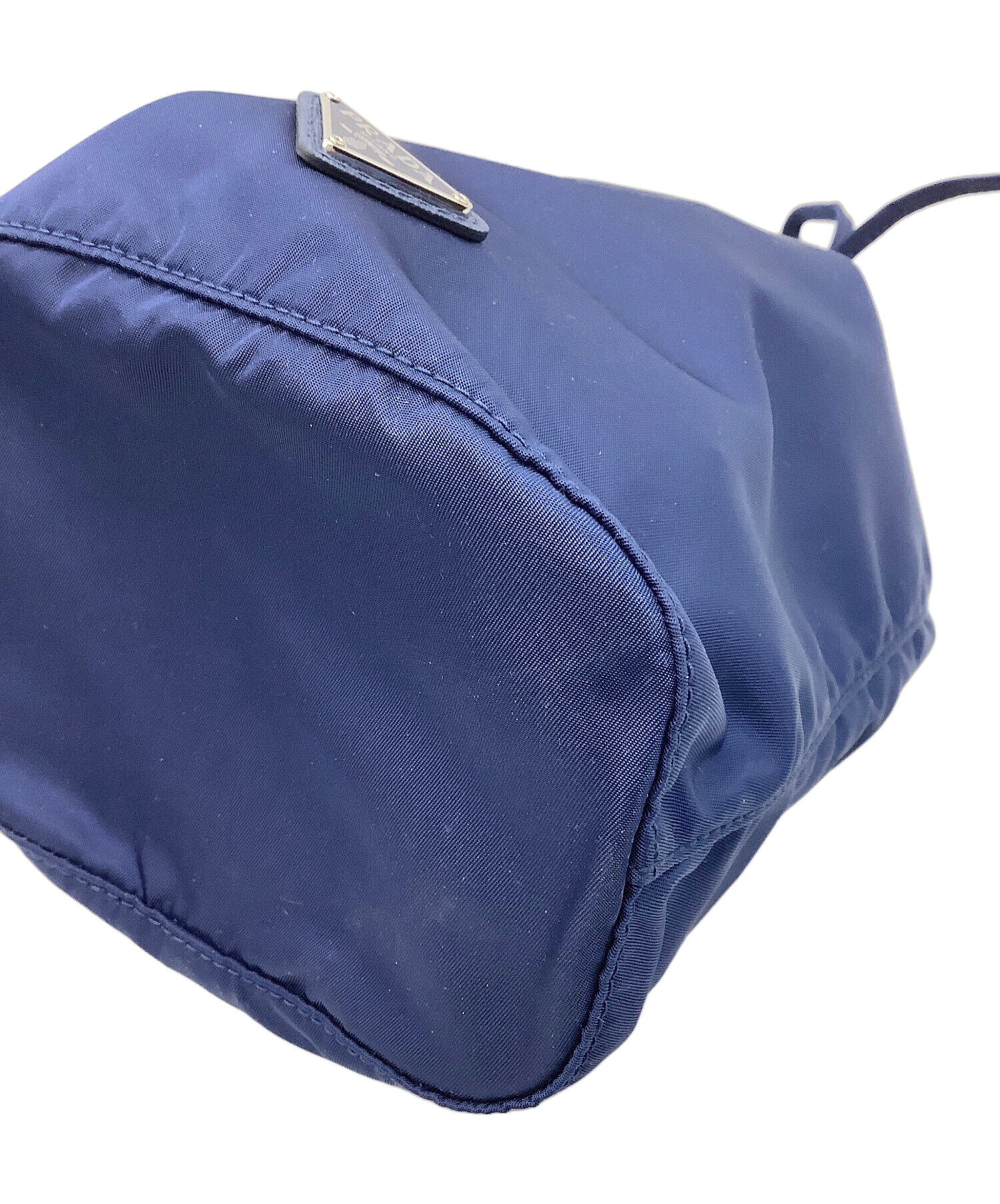 中古・古着通販】PRADA (プラダ) ナイロン巾着ポーチ ネイビー
