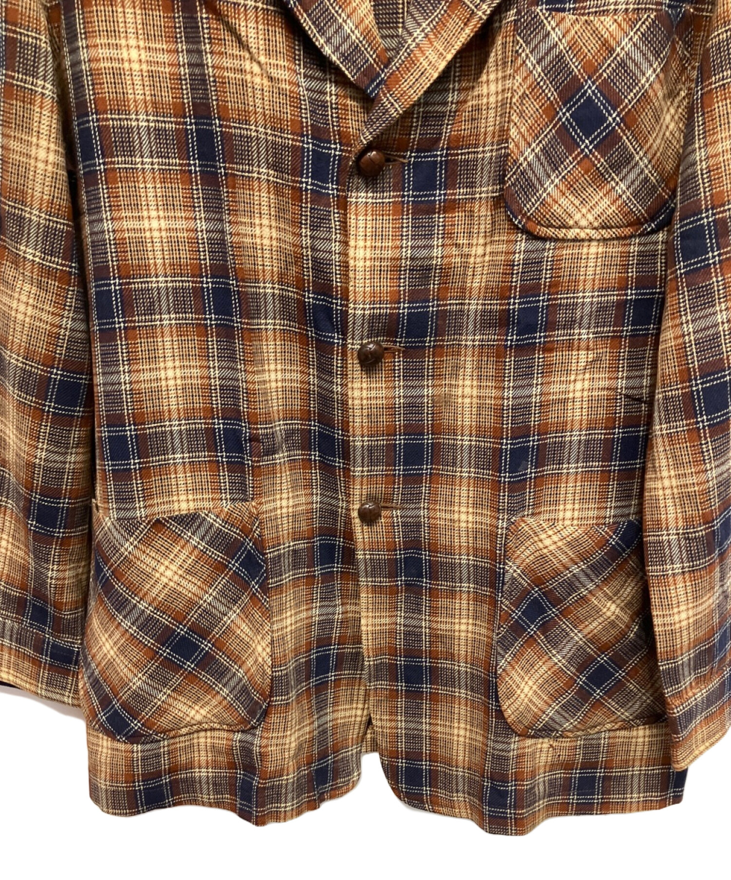 中古・古着通販】PENDLETON (ペンドルトン) 70s チェック柄 3Bウール