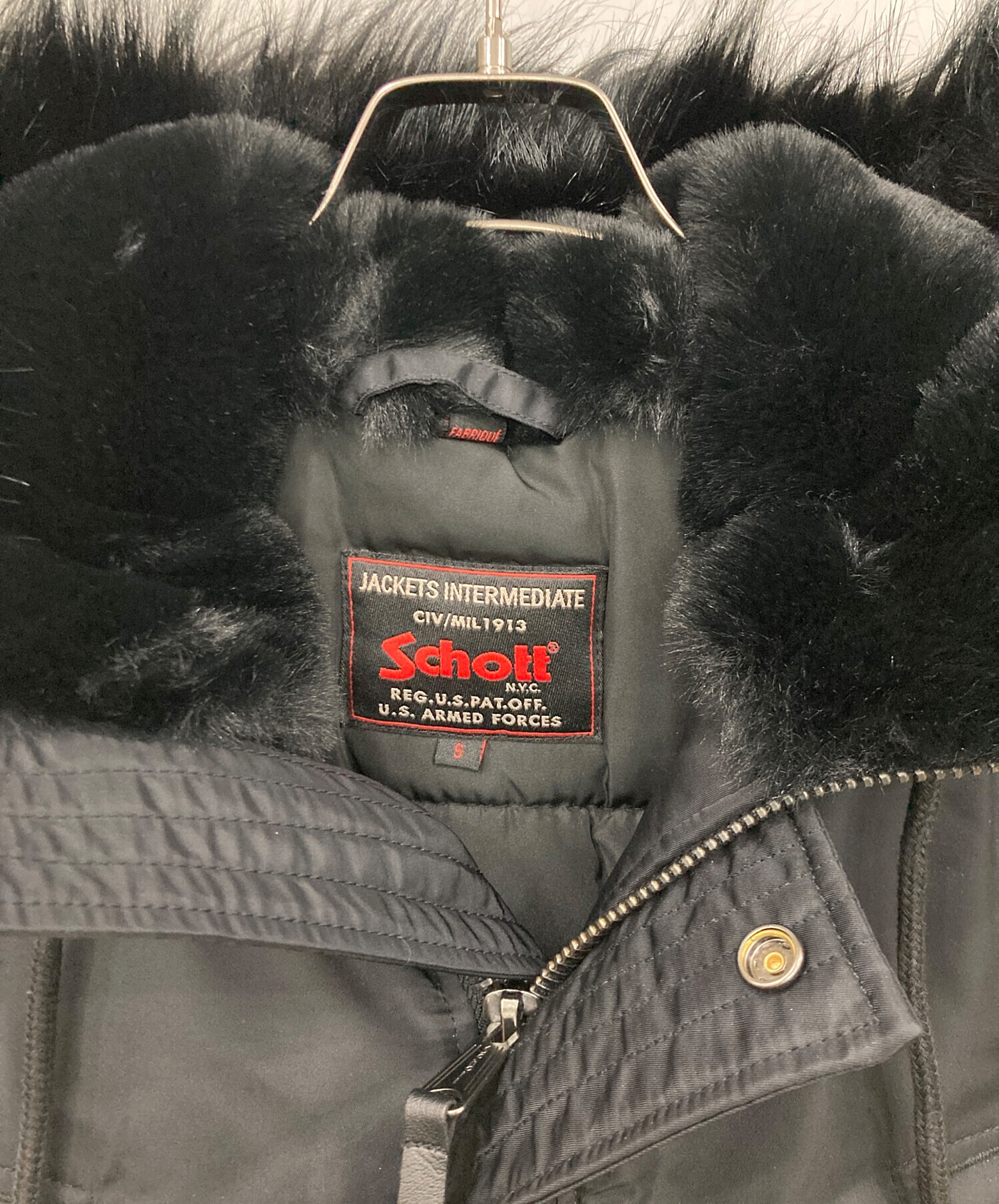 中古・古着通販】Schott (ショット) N-3Bフライトジャケット ブラック