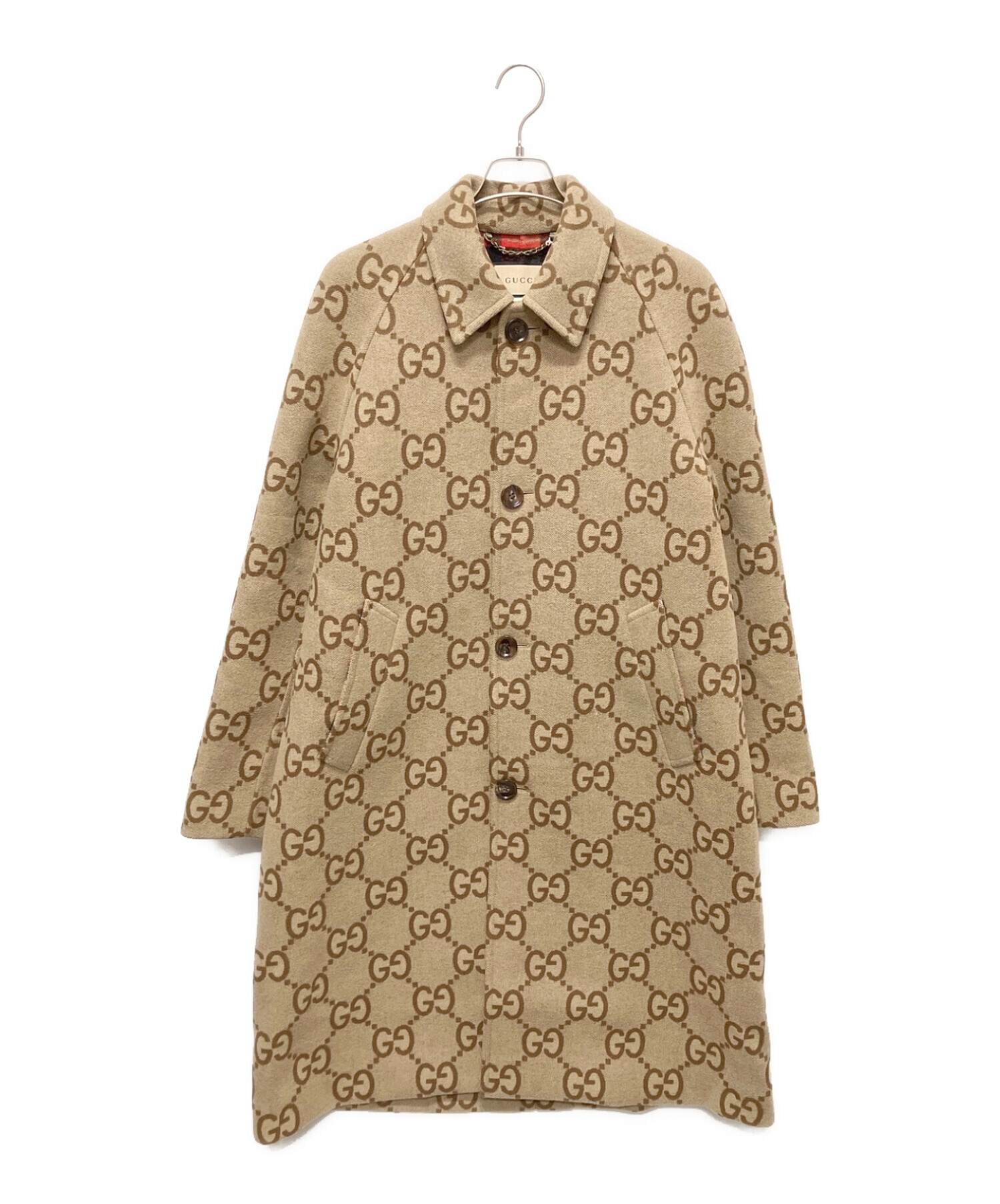 中古・古着通販】GUCCI (グッチ) Jumbo GG Canvas Wool Car Coat