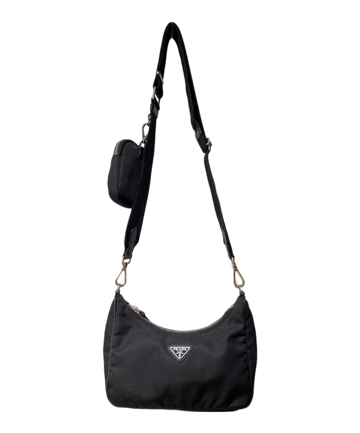 中古・古着通販】PRADA (プラダ) 三角ロゴプレート ナイロンショルダー