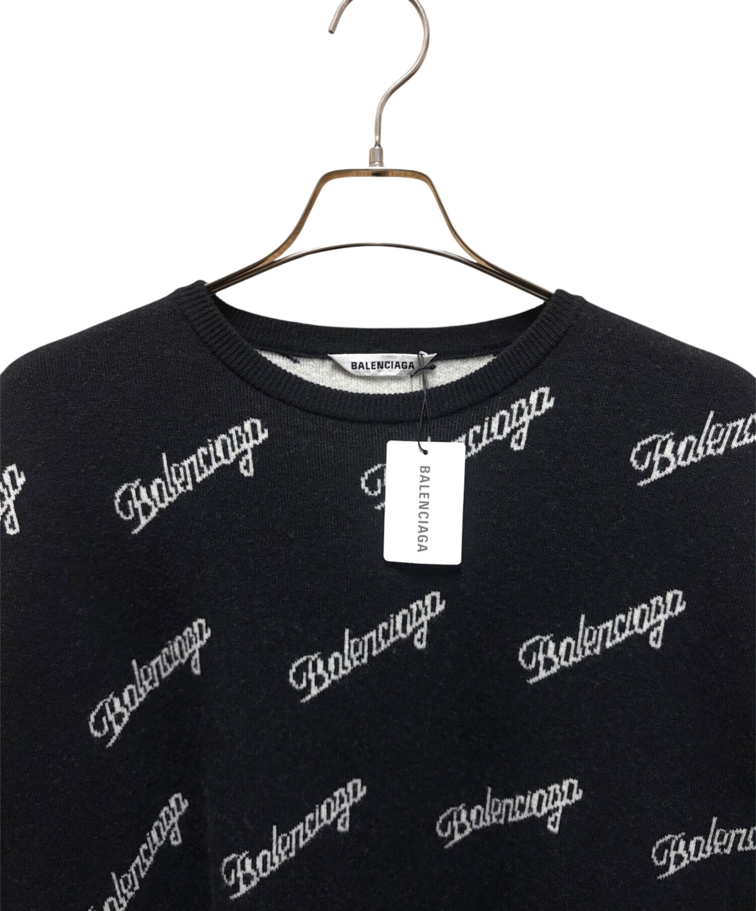 中古・古着通販】BALENCIAGA (バレンシアガ) Script logo crew neck