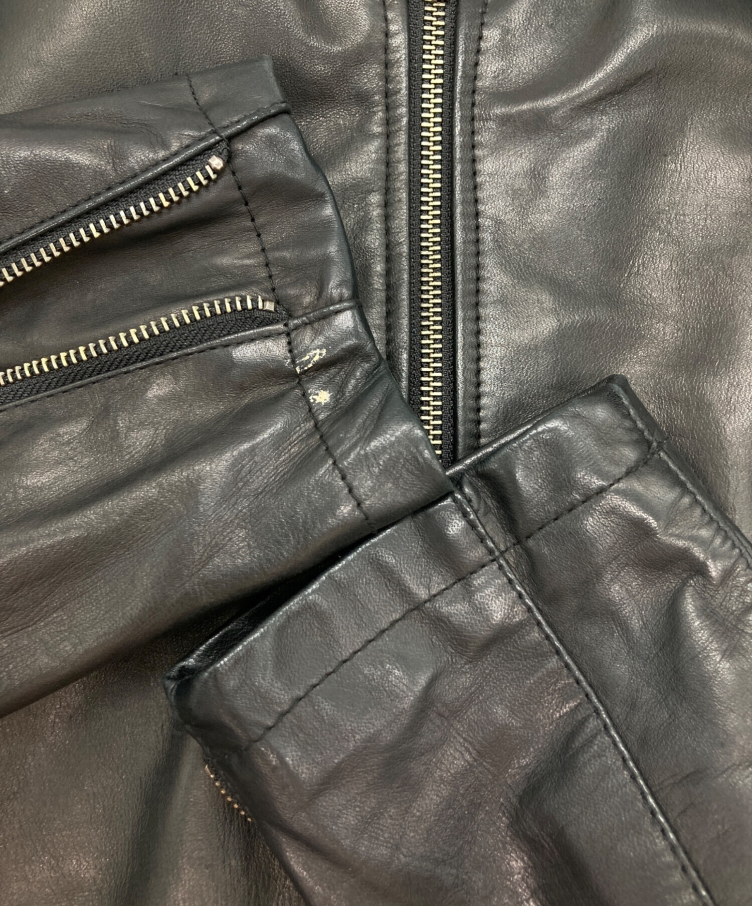 中古・古着通販】Shama (シャマ) ホースレザーシングルライダース